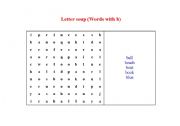 English worksheet: letter soup words with b