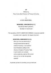 English Worksheet: up movie script