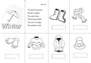 English Worksheet: winter-minibook