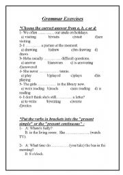 English Worksheet: present