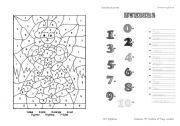 English Worksheet: angel and numbers