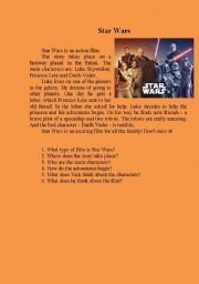 English Worksheet: star wars