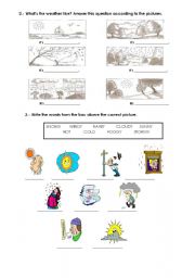 English Worksheet: weather forecast