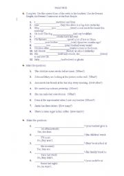 English worksheet: TENSE REVIEW