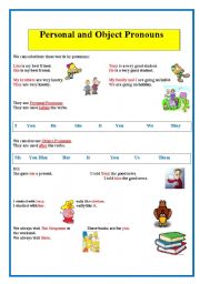 English Worksheet: Personal Pronouns Part 1