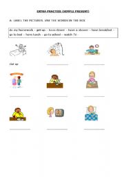 English Worksheet: Daily Activities