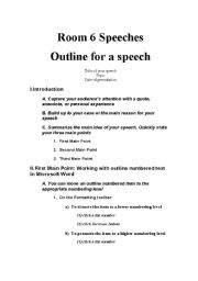English worksheet: Speeches