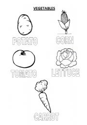 English Worksheet: VEGETABLES