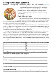 English Worksheet: food pyramid