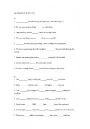 English Worksheet: when/while worksheet