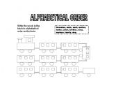 English worksheet: Alphabetical Order worksheet