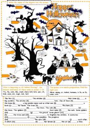 English Worksheet: Halloween Exercises