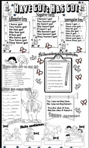 English Worksheet: have got-has got