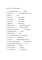 English Worksheet: Some / Any usage Exercise