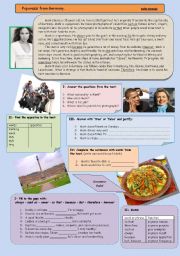 English Worksheet: Paparazzi. Reading with grammar point