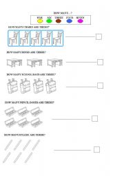 English worksheet: How many...?