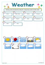 English Worksheet: Weather