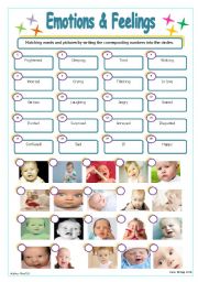 English Worksheet: Emotions & Feelings