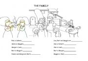 English Worksheet: the family
