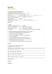 English Worksheet: Anytime - Kelly Clarkson
