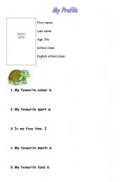 English worksheet: Profile