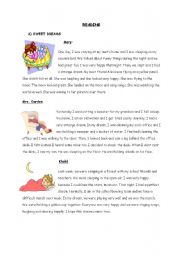 English Worksheet: reading