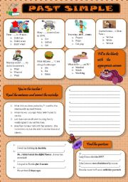 English Worksheet: past simple