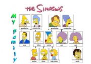 English Worksheet: My Family - The Simpsons + keys