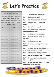 English Worksheet: A/ an