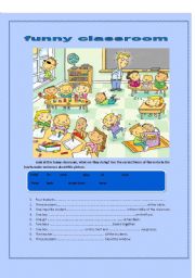 English Worksheet: funny classroom