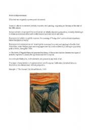 English worksheet: Notes on Expressionism