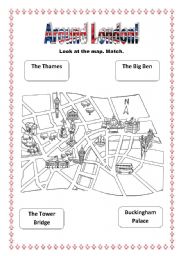 English Worksheet: Around London!