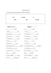 English Worksheet: To Be