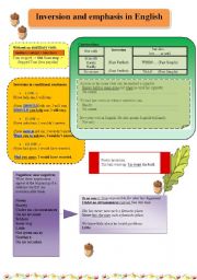 English Worksheet: Inversion and emphasis 