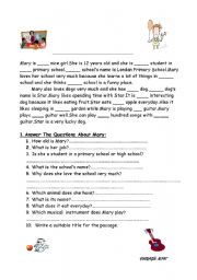 English Worksheet: A READING TEXT FOR PRACTICING ON A/AN/THE