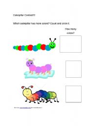 English worksheet: Counting colors