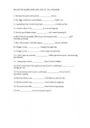 English Worksheet: Conjunction review 