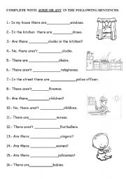 English Worksheet: some or any