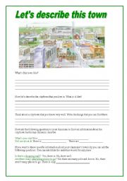 English Worksheet: There to be - describing towns