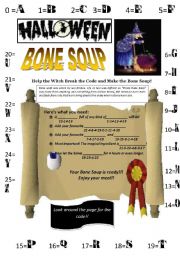 English Worksheet: HALLOWEEN - BONE SOUP