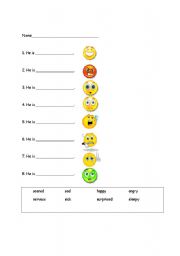 English worksheet: Feelings