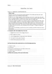 English Worksheet: busy cities