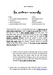 English Worksheet: Used to