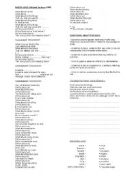 English Worksheet: Michal Jackson-Earth Song