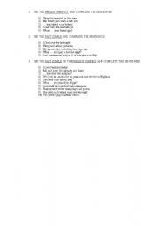 English Worksheet: present perfect and past simple