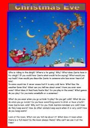 English Worksheet: Picture talk: Christmas