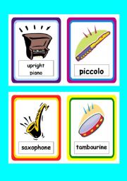 English Worksheet: Music Flashcards 3 of 3