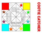 English worksheet: COOTIE CATCHER