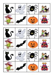 English Worksheet: Halloween Bingo cards