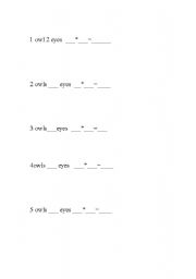 English Worksheet: visual multiplication